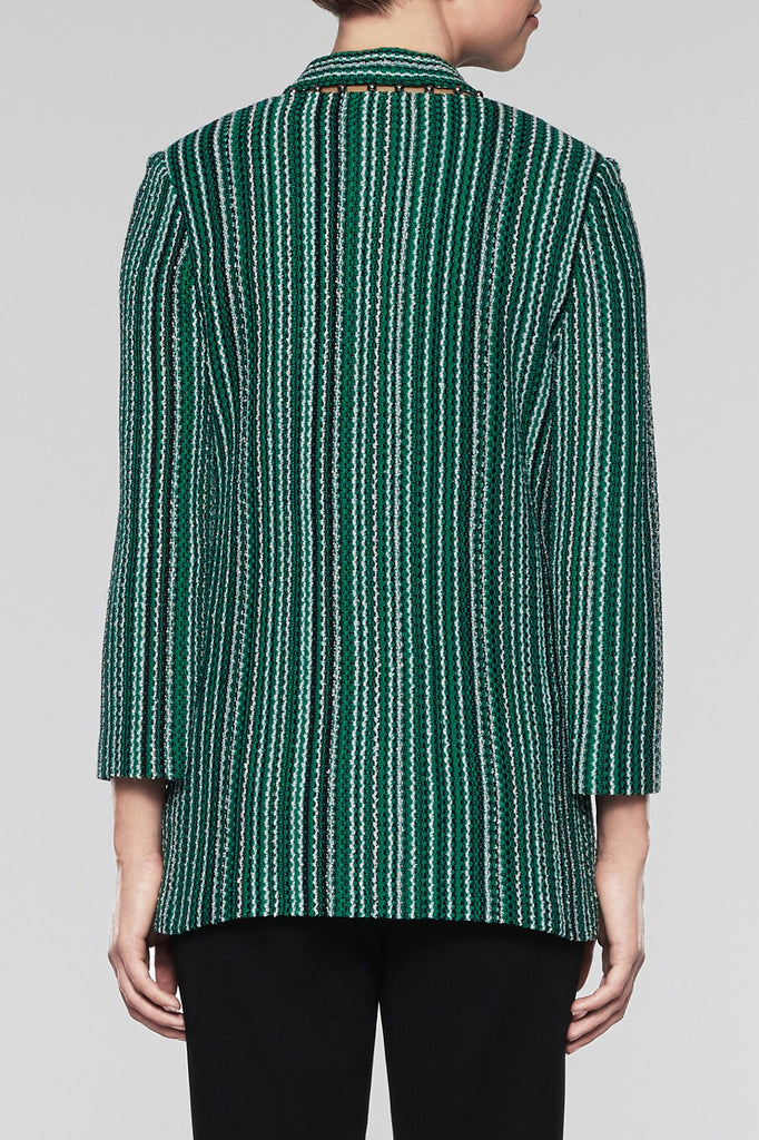 Bead Trim Jacket Color Pine/Black