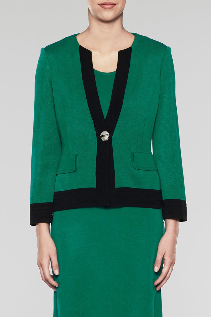 Statement Blockstripe Blazer Color Pine/Black