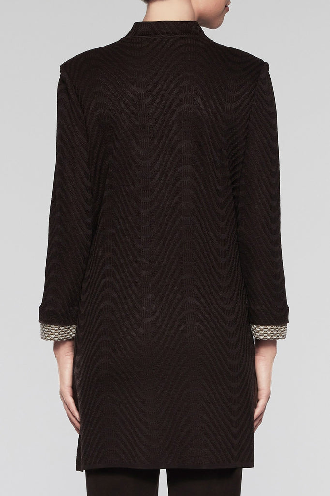 Layered Longline Jacket Color Coffee/Cedar/Woodchip