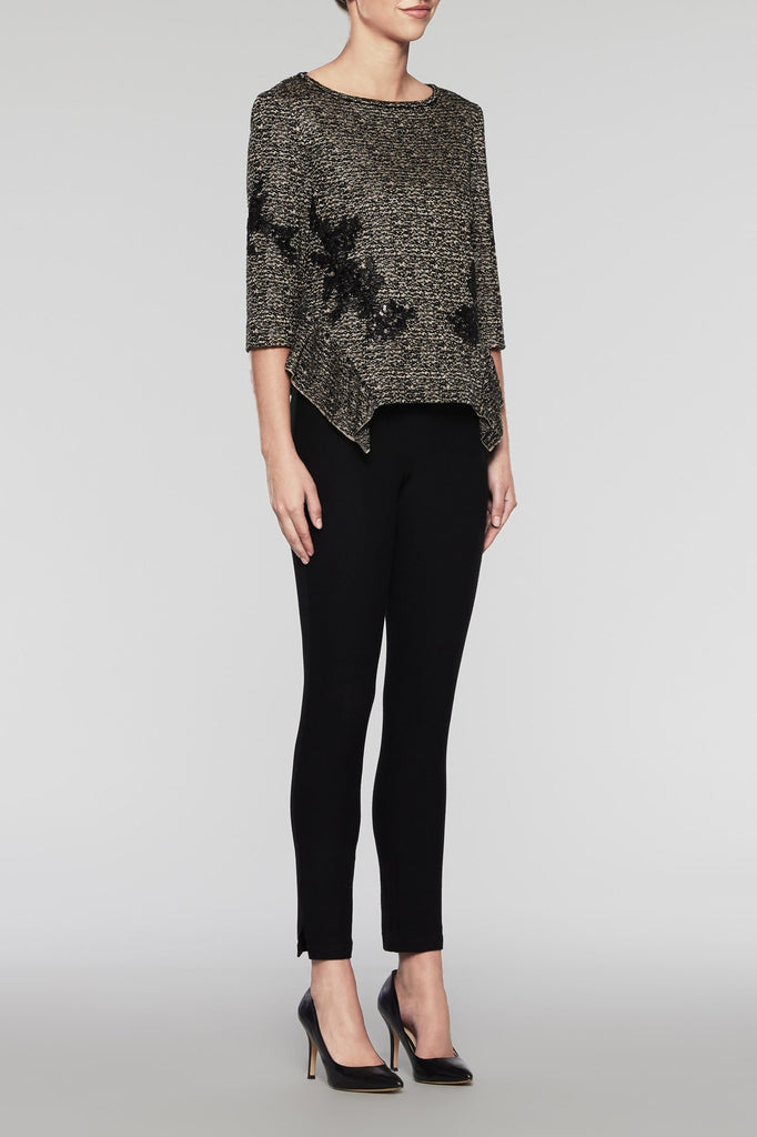Asymmetrical Sequin Tunic Color Cedar/Black