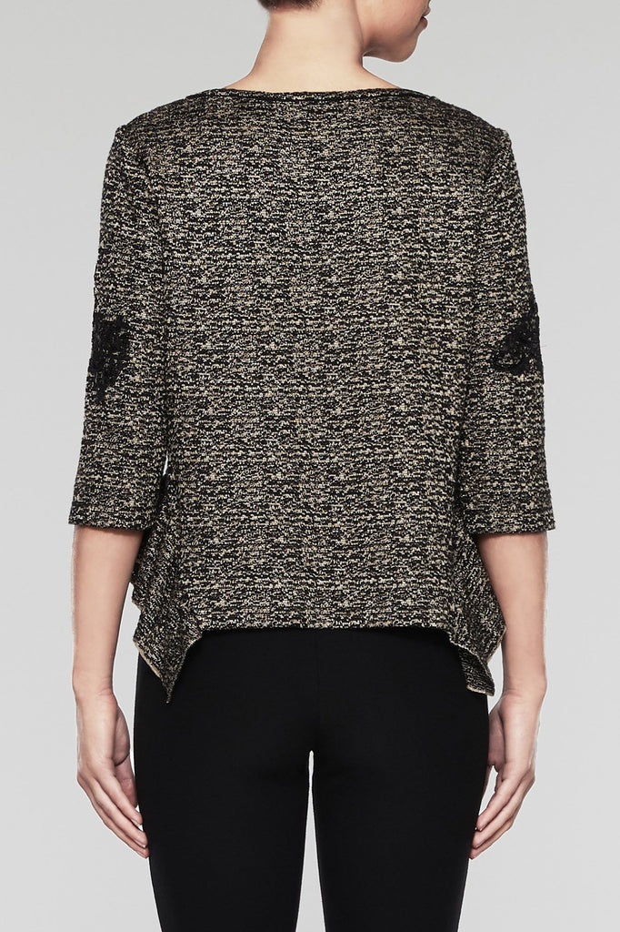 Asymmetrical Sequin Tunic Color Cedar/Black