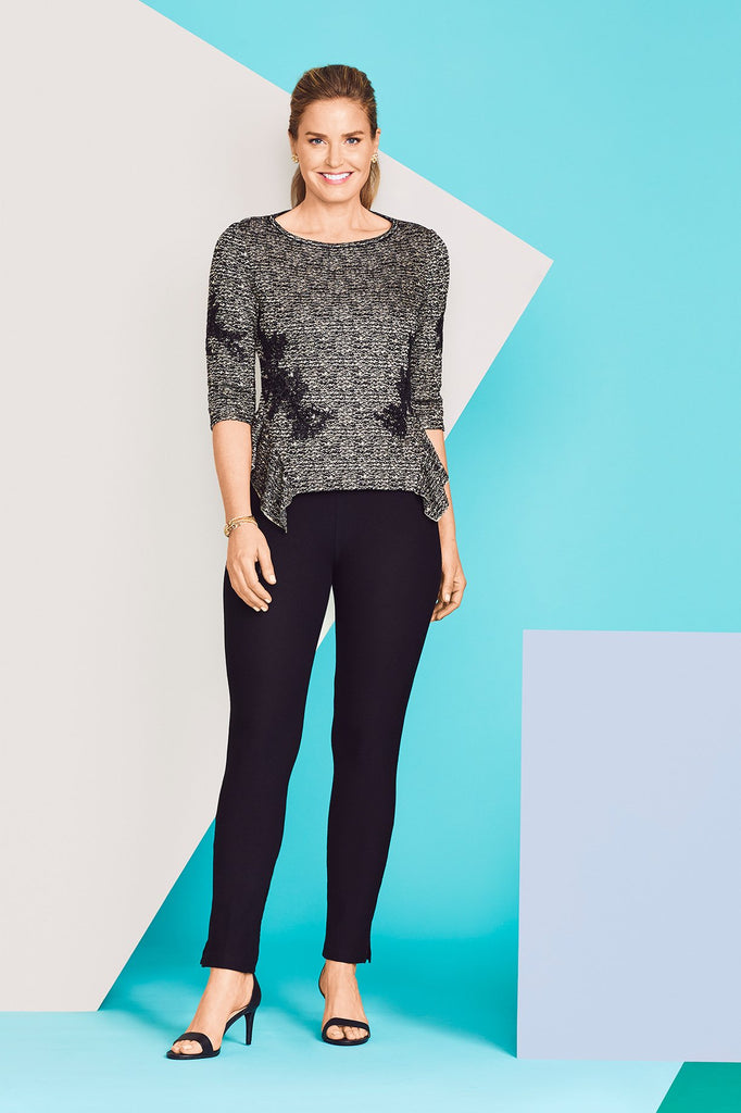 Asymmetrical Sequin Tunic Color Cedar/Black