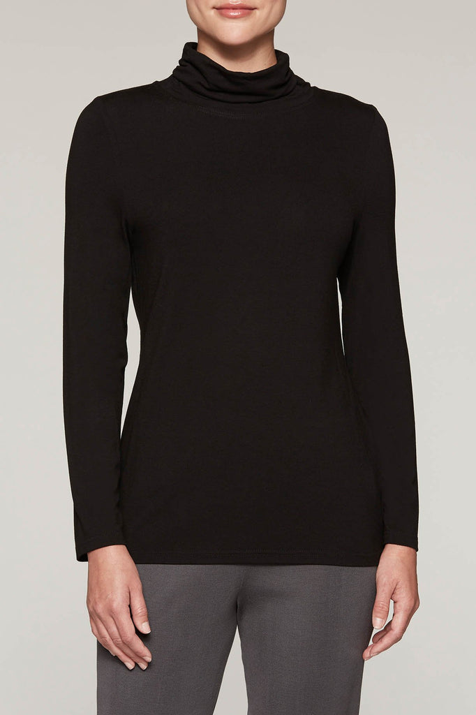Relaxed Jersey Turtleneck Color Black