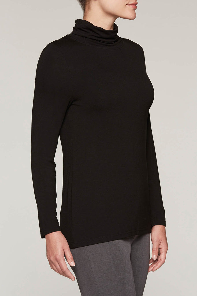 Relaxed Jersey Turtleneck Color Black