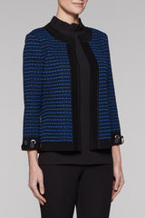 Ribbon Laced Jacket Color Blue Creek/Black