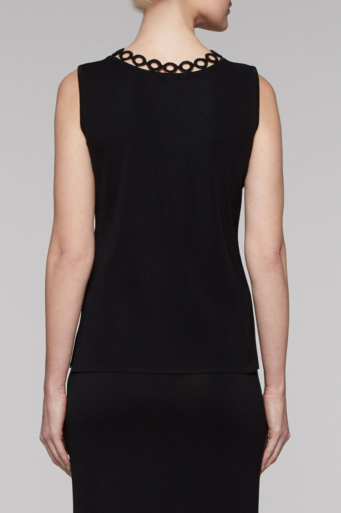 Loop Trim Scoop Neck Tank Color Black