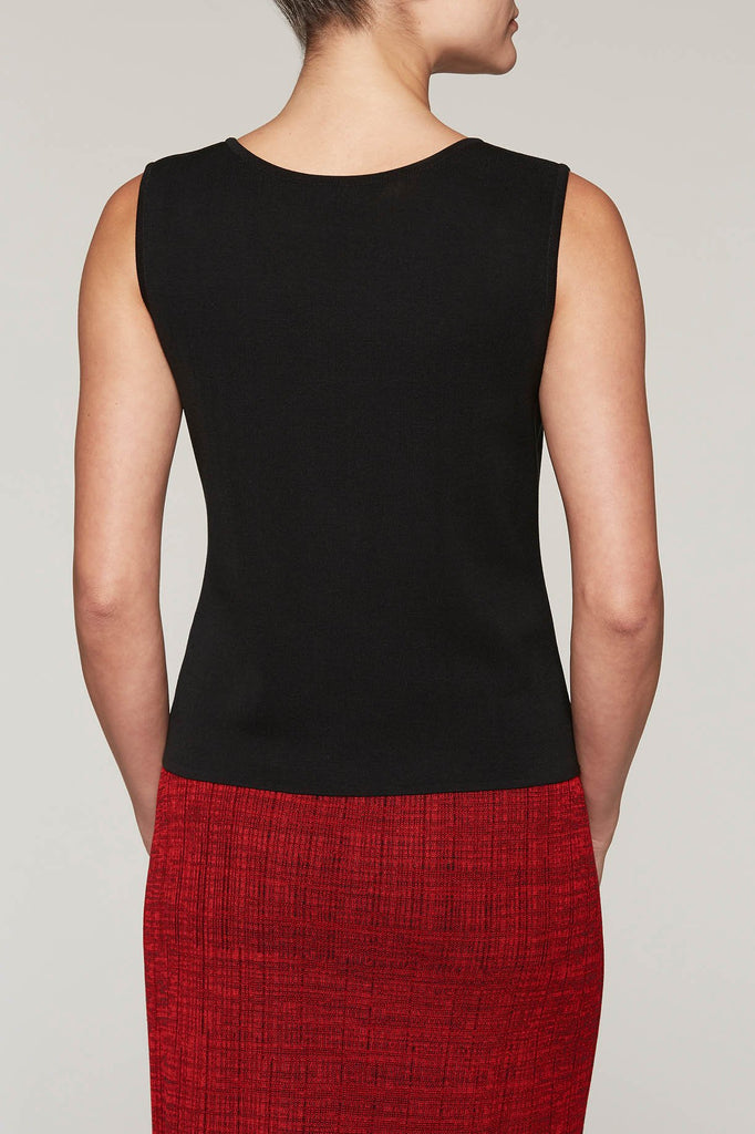 Grommet Laced Tank Color Black/Bushberry Red