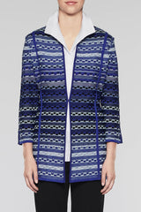Mosaic Longline Jacket Color Deep Pond Blue/Shrub/Black/Ivory