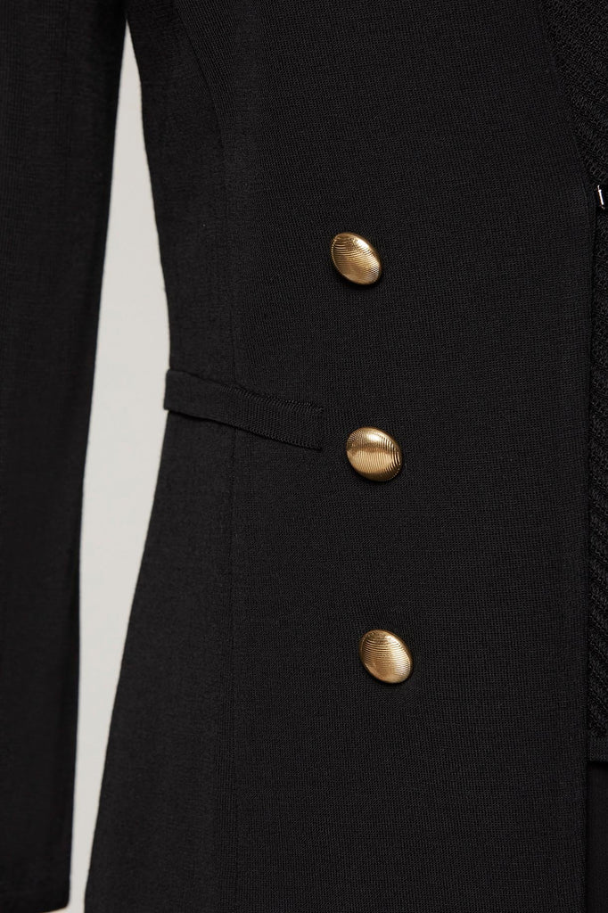 Modified Double Breasted Blazer Color Black