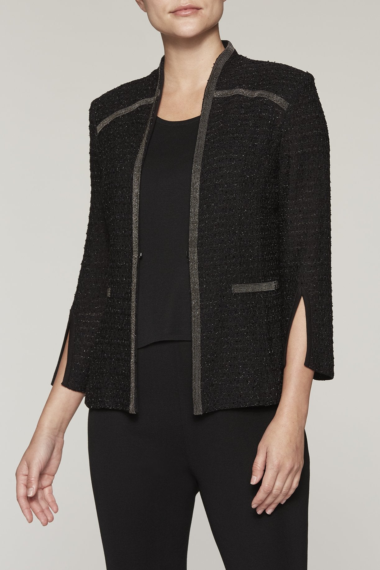 Textured Split Sleeve Jacket