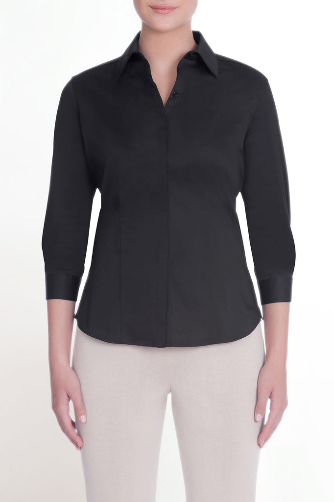 Collared Tailor Woven Shirt Color Black