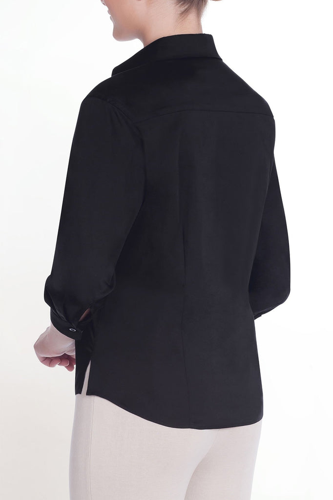Collared Tailor Woven Shirt Color Black