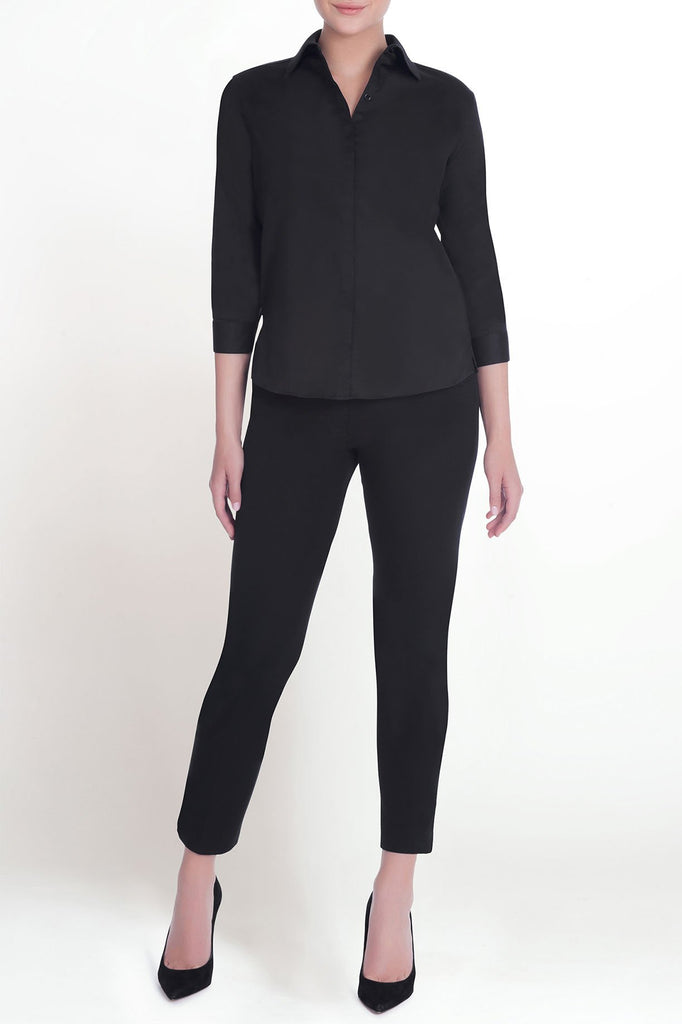 Collared Tailor Woven Shirt Color Black