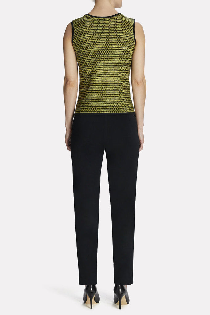 Dotted Textured Tank Color Black/Turmeric