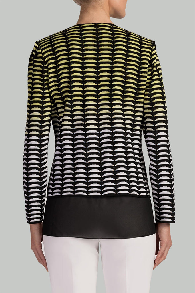 Geometric Gradient Jacket Color Aurora/Black/White