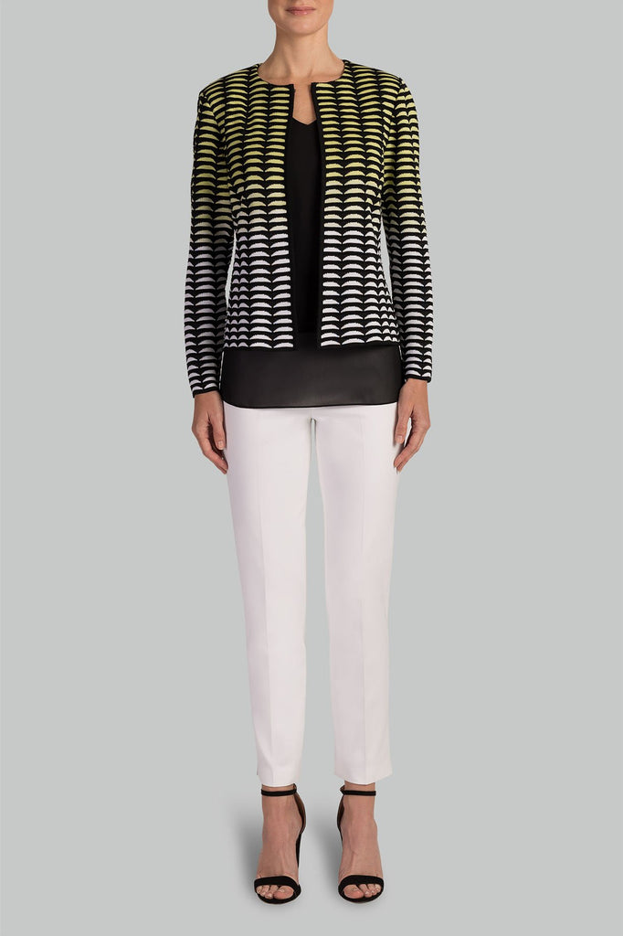 Geometric Gradient Jacket Color Aurora/Black/White