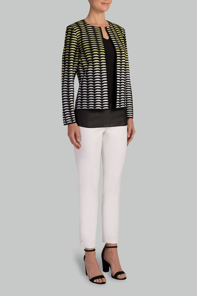 Geometric Gradient Jacket Color Aurora/Black/White
