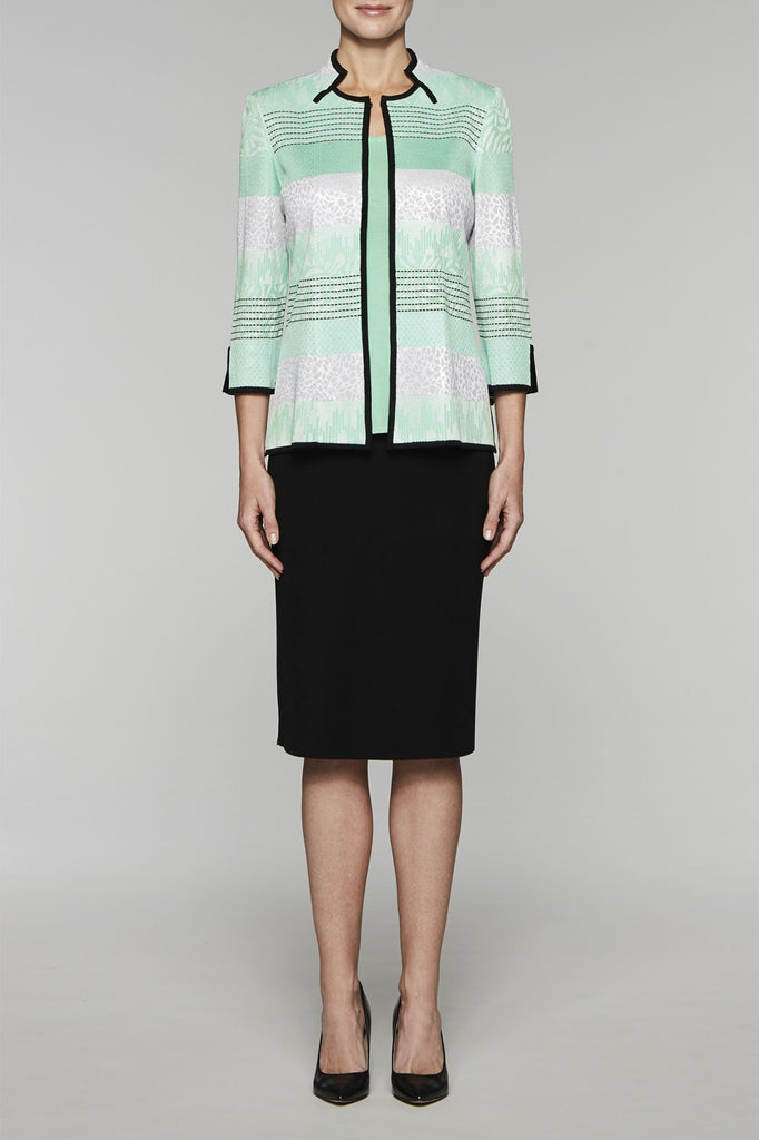 Inverted Notch Collar Jacket Color Herb/Black/White/Cloud