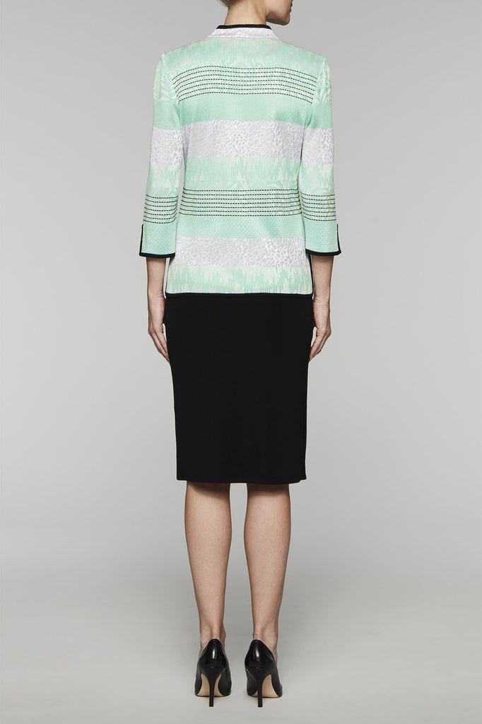 Inverted Notch Collar Jacket Color Herb/Black/White/Cloud