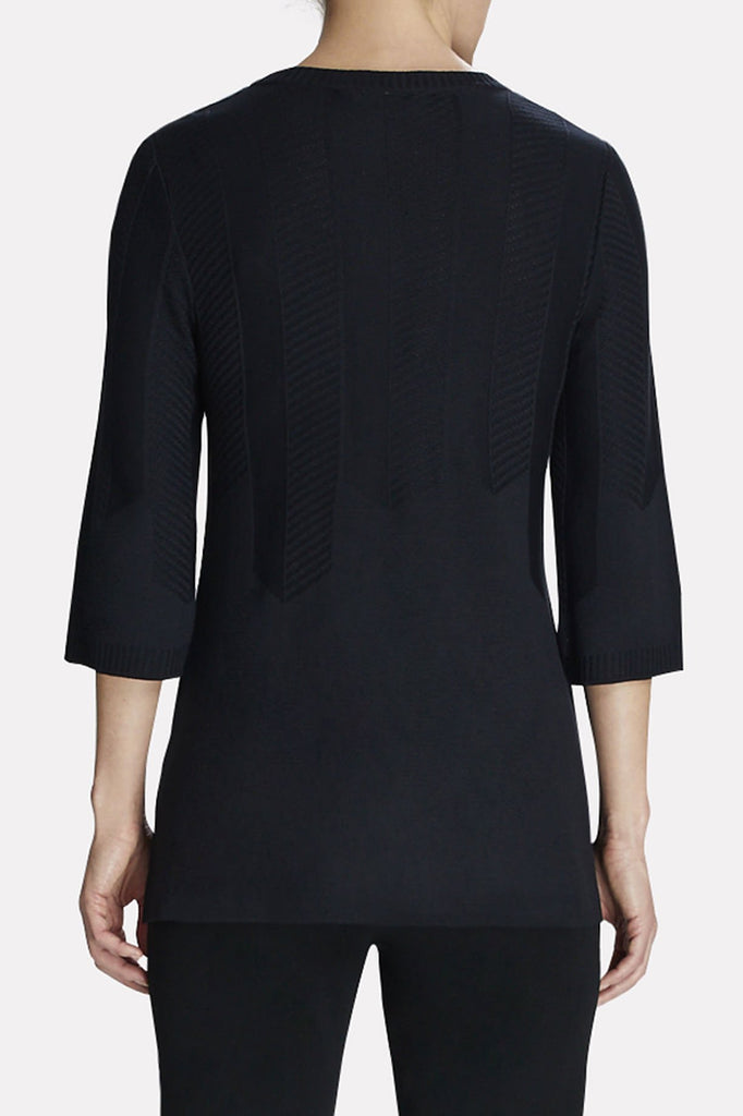 Lace-Up Textured Tunic Color Black