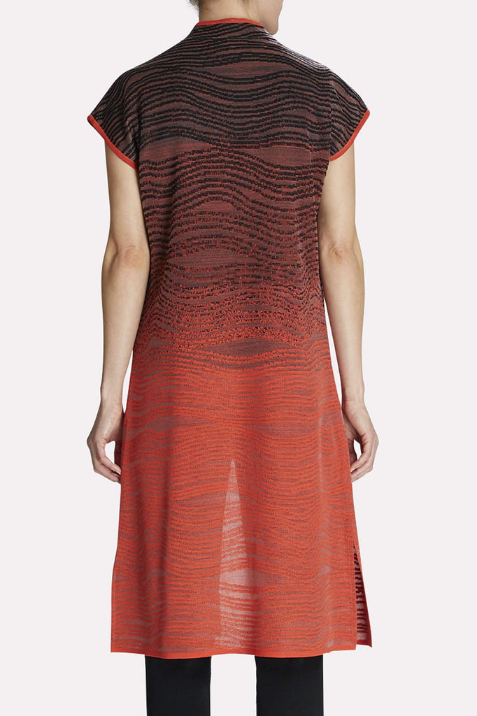 Ultrafine Sheer Ombre Jacket Color Flame/Black