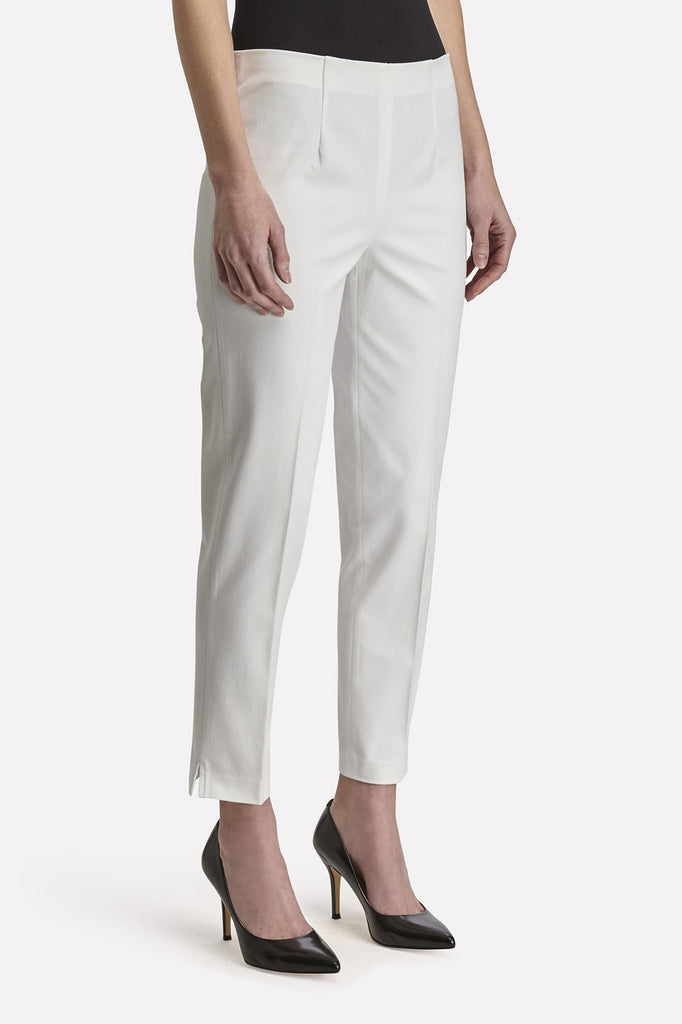 Side-Zip Woven Pant Color White