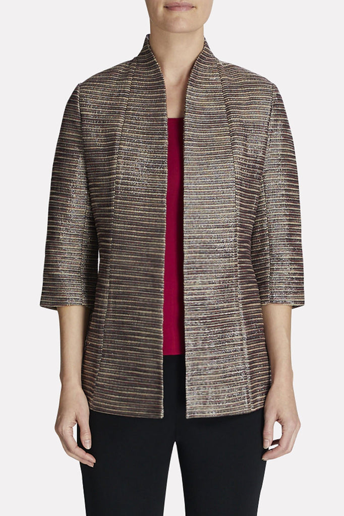 Tri-Toned Shimmer Jacket Color Charged Pink/Black/Ivory