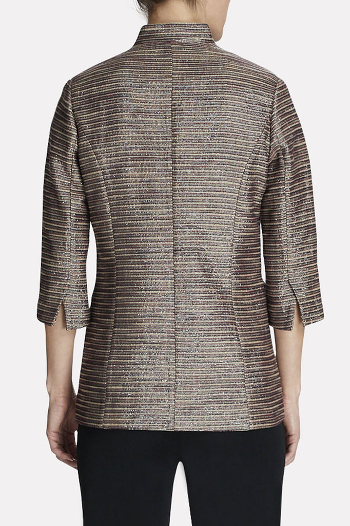 Tri-Toned Shimmer Jacket Color Charged Pink/Black/Ivory
