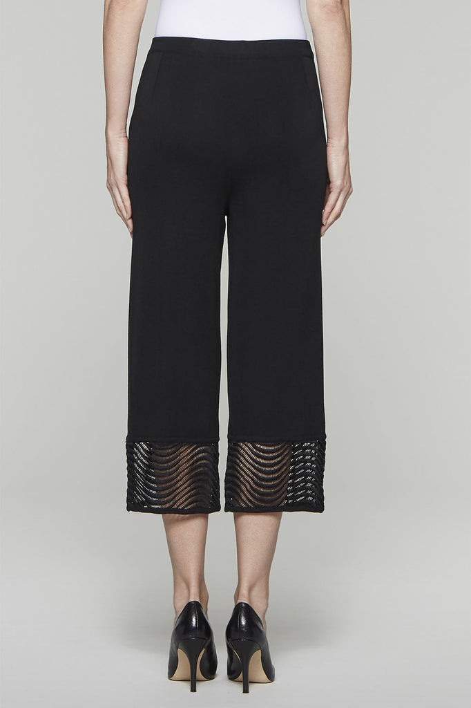 Wave Stitch Hem Pants Color Black