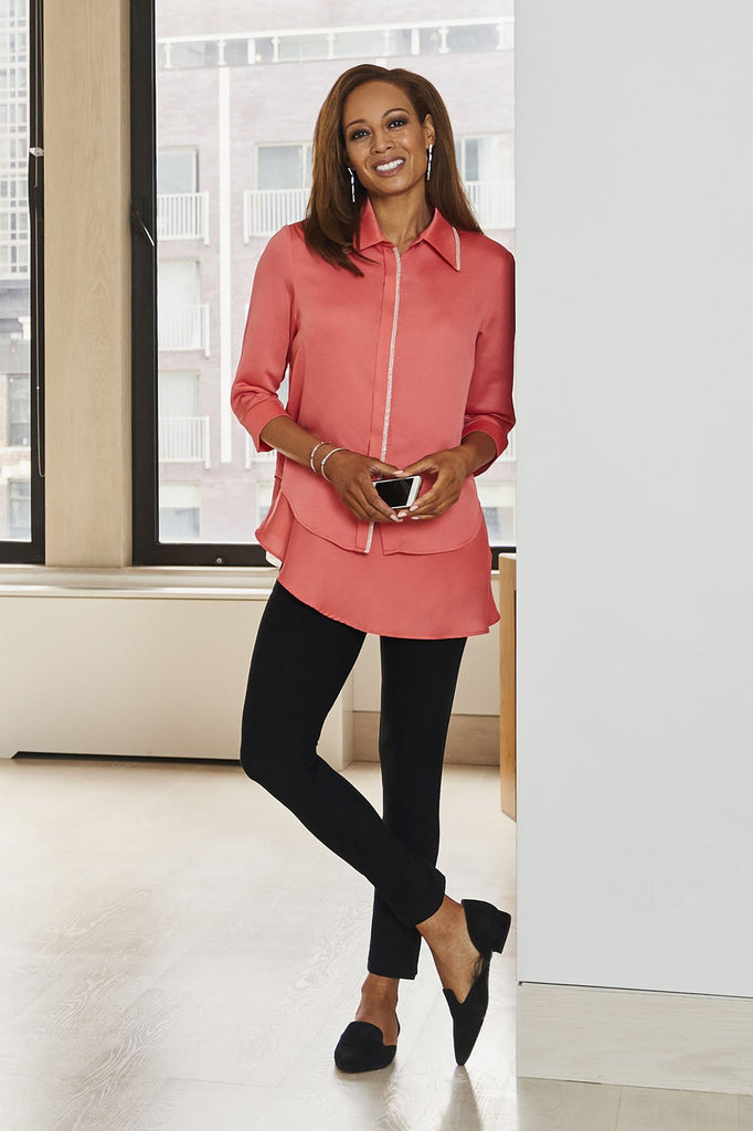 Sparkle Trim Tunic Color Daylily