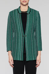 Bead Trim Jacket Color Pine/Black