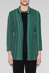 Bead Trim Jacket Color Pine/Black