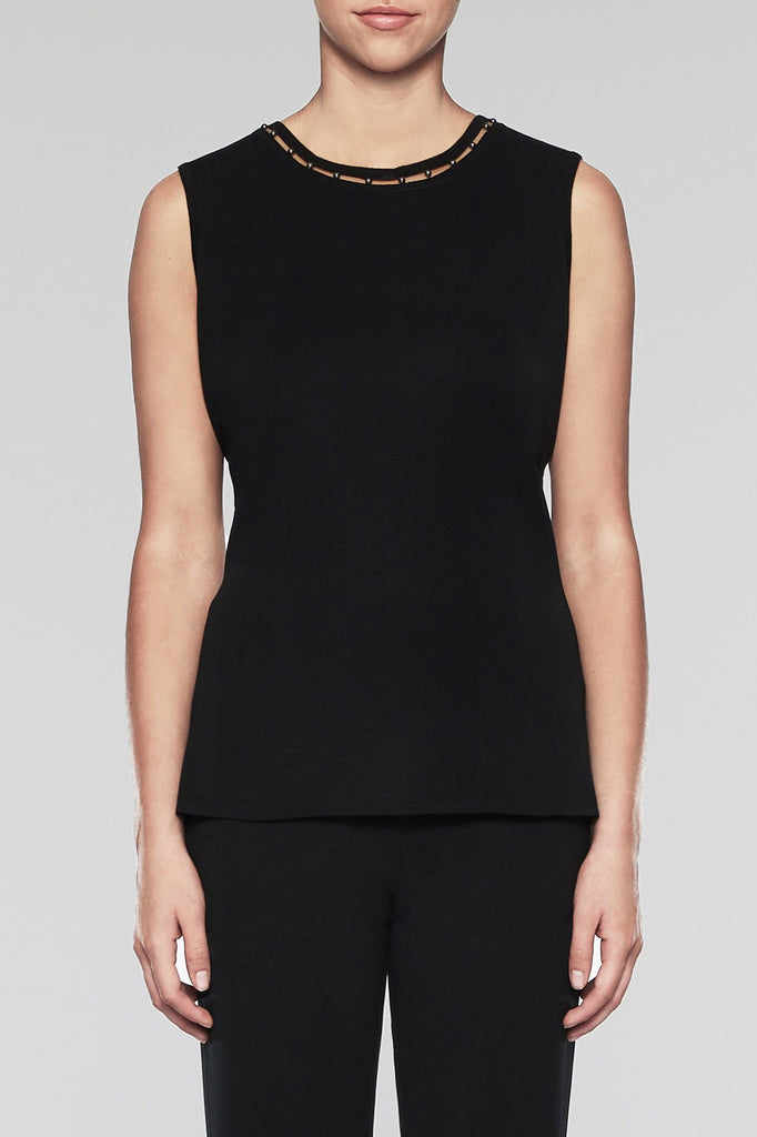 Bead Trim Tank Color Black