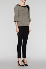 Ribbon Weave Tunic Color Black/Cedar