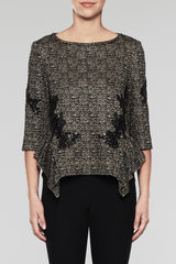 Asymmetrical Sequin Tunic Color Cedar/Black