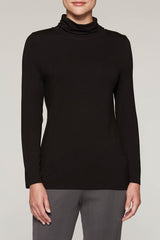 Relaxed Jersey Turtleneck Color Black