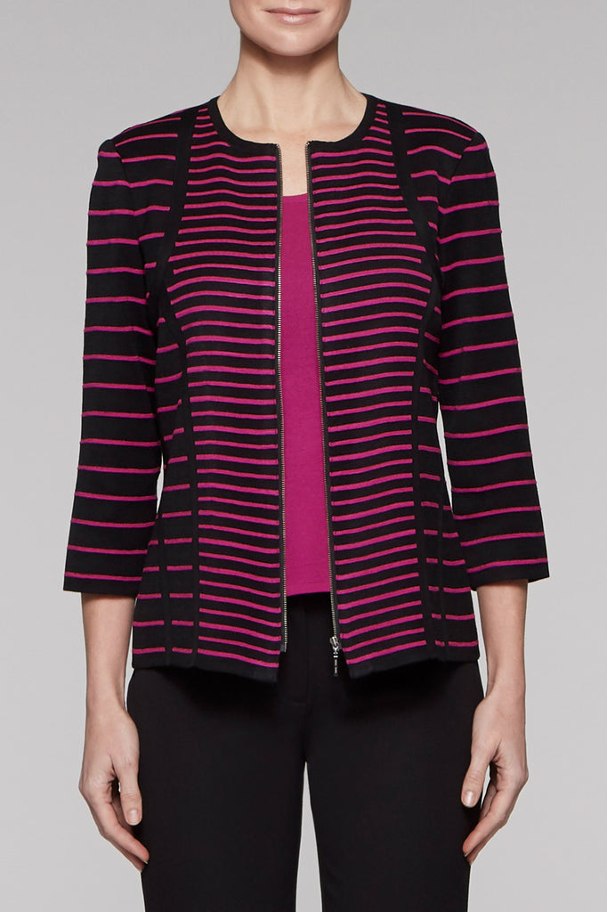 Tailored Fit Zip Jacket Color Fireweed/Black