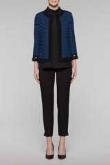 Ribbon Laced Jacket Color Blue Creek/Black