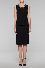 Loop Trim Scoop Neck Tank Color Black