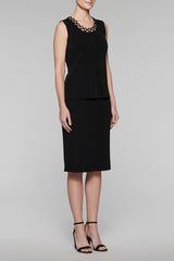 Loop Trim Scoop Neck Tank Color Black