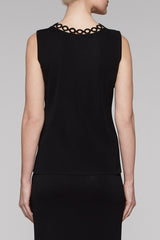 Loop Trim Scoop Neck Tank Color Black