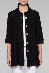 Mother-of-Pearl Button Jacket Color Black