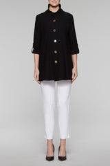 Mother-of-Pearl Button Jacket Color Black