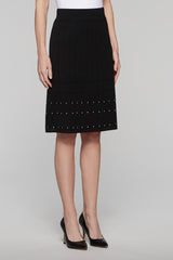 Pointelle Space Skirt Color Black/Ivory