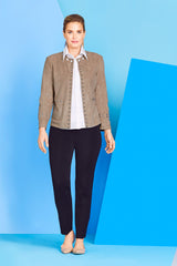 Suede Grommet Trim Jacket