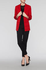 Pixel Studded Jacket Color Bushberry Red