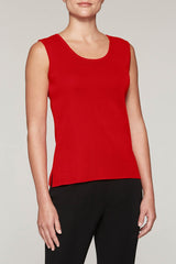 Bushberry Scoop Neck Tank Color Bushberry Red