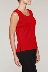 Bushberry Scoop Neck Tank Color Bushberry Red