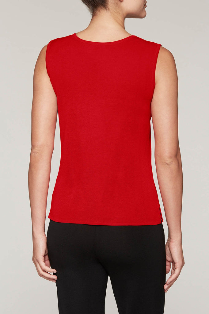 Bushberry Scoop Neck Tank Color Bushberry Red