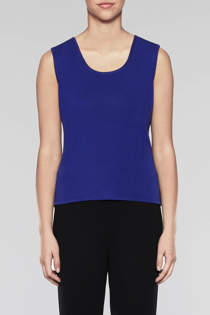 Deep Pond Scoop Neck Tank Color Deep Pond Blue